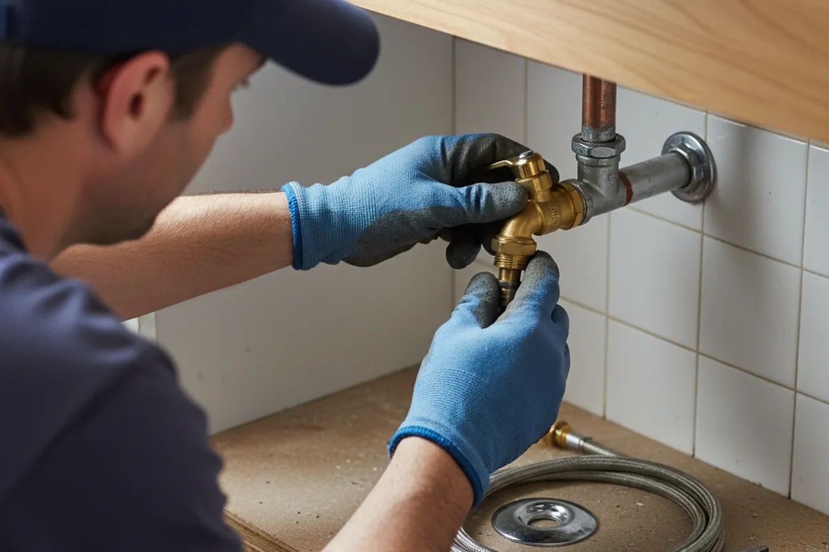 Shutoff valve and fitting work during Faucet and Fixture Repair in Middleton